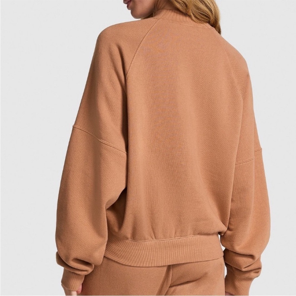NWT PINK Ivy Fleece Mock Neck Sweatshirt Medium - Picture 3 of 8